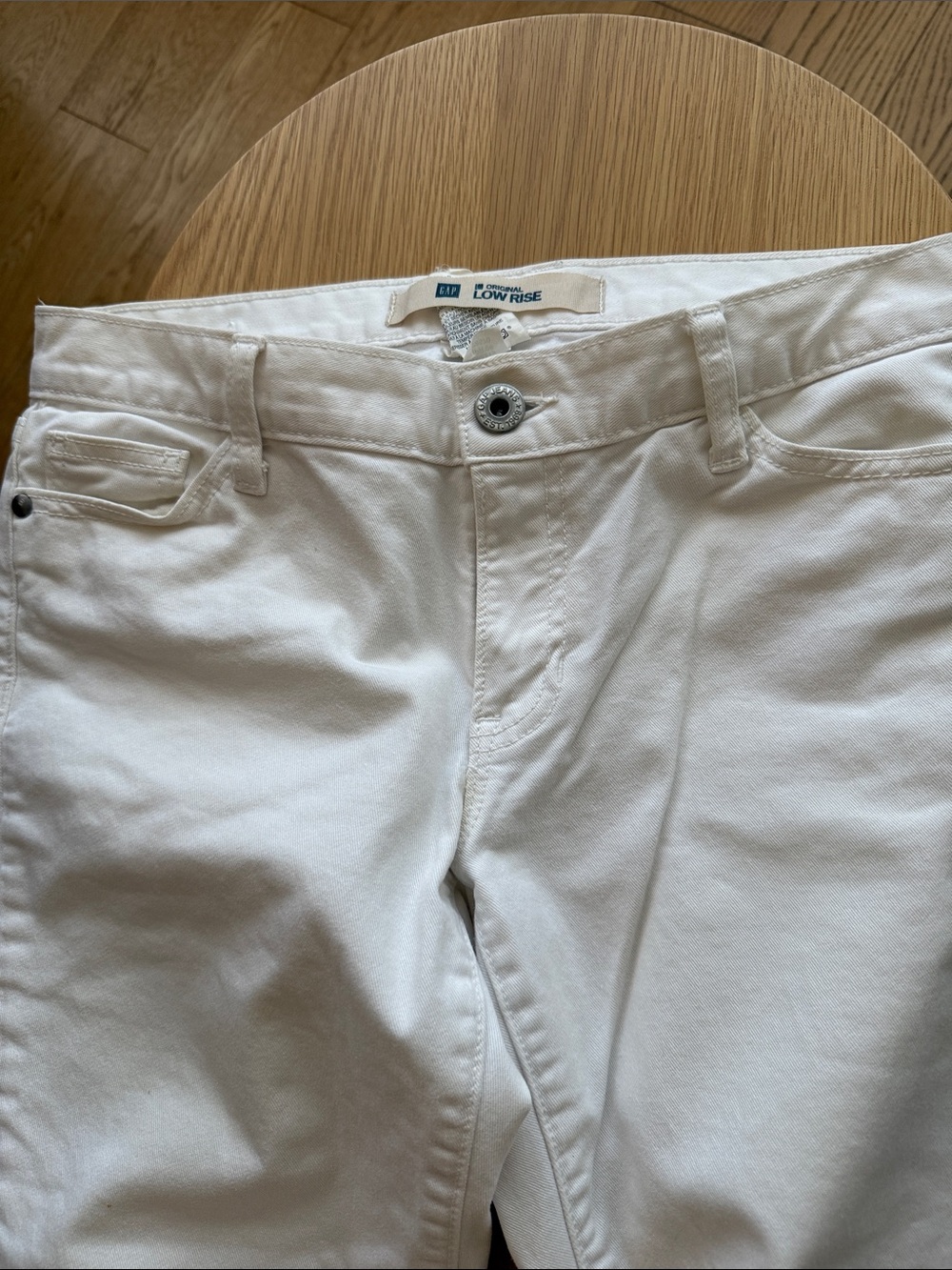 GAP White Low-Rise Jeans